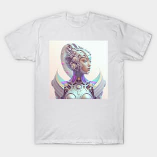 Portrait in Pastel Colors of A Fractal Robot T-Shirt